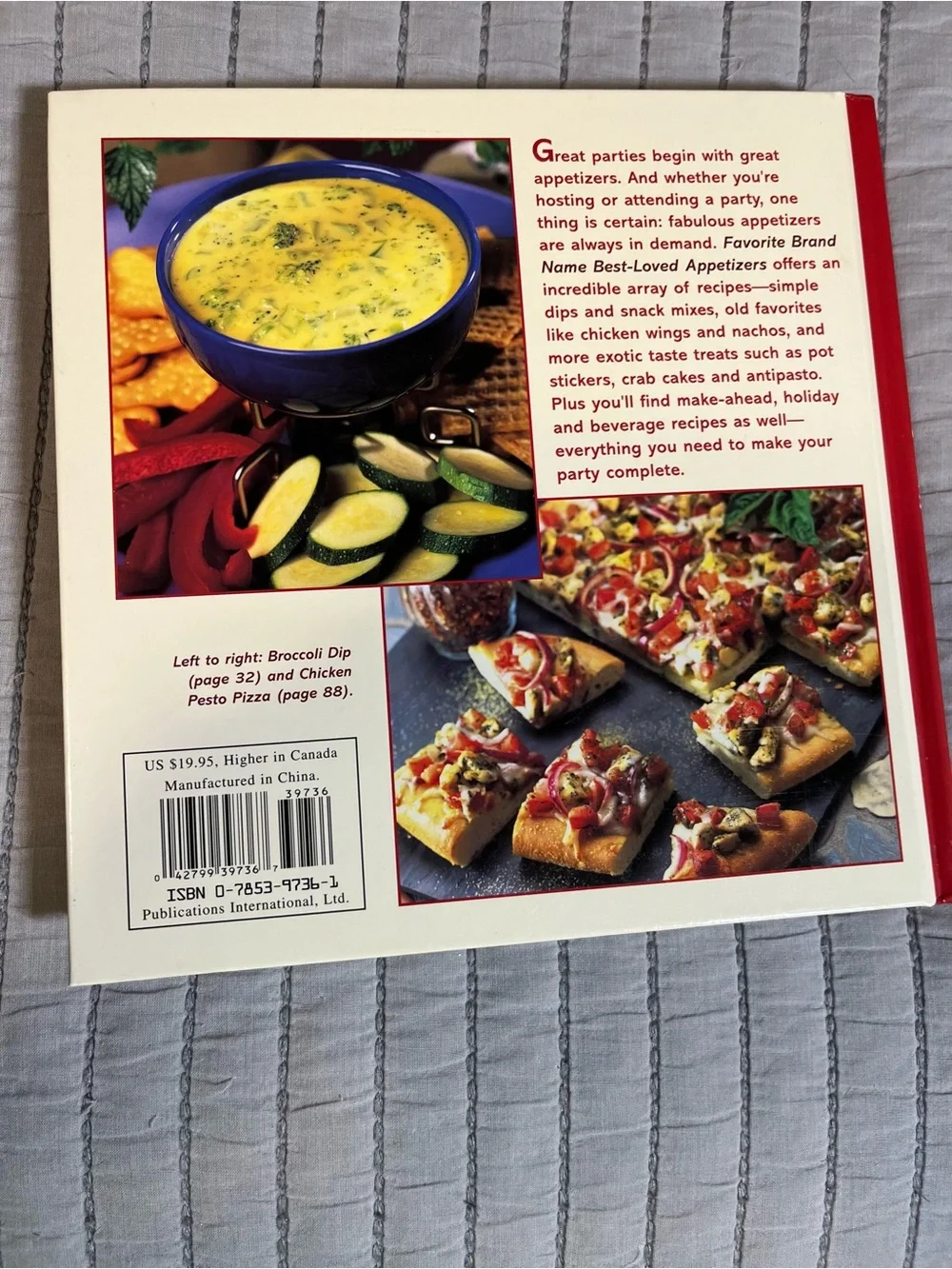 Best Loved Appetizers Cookbook - Red